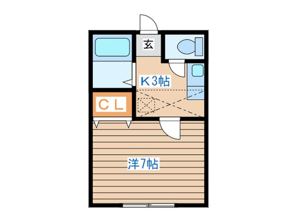 ホワイトキャッスル遠見塚11番館の物件間取画像